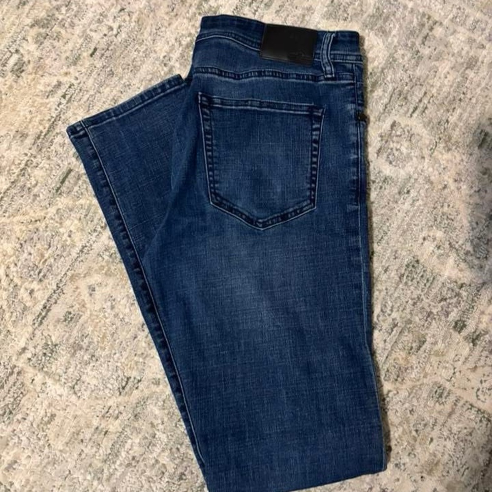 Liverpool Dark Blue Slim Straight Jeans